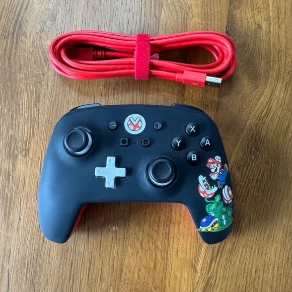 NINTENDO SWITCH Power A Enhanced Wireless Controller Super Mario Mayhem Like New - Picture 3 of 7